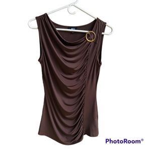 BCX women Top Size L color Brown